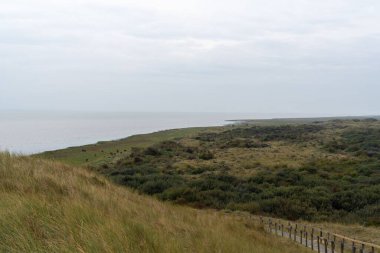 Hollanda 'da Ameland' da görülen güzel manzaranın manzarası.