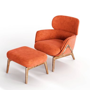 Beyaz arka planda izole edilmiş sandalyelerin bir çizimi