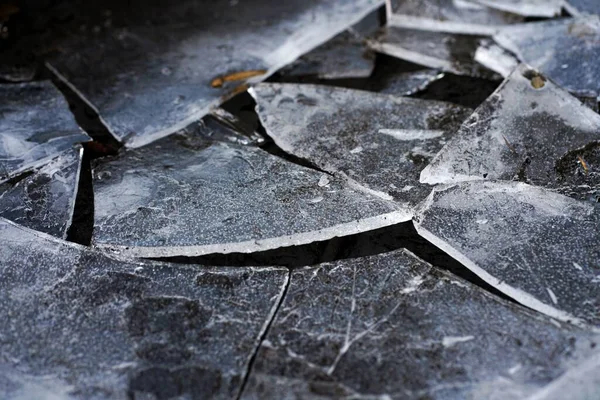 Şeffaf Buz Parçalarının Yakın Plan Çekimi — Stok fotoğraf