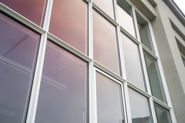 Low Angle View Window Glass Seen Building — Stock Photo, Image