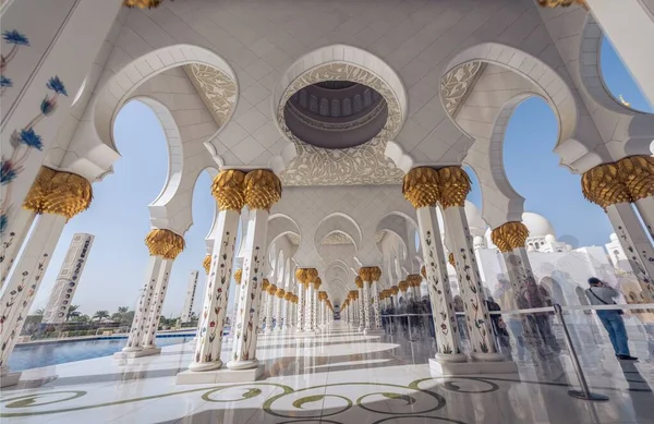 Krásný Záběr Velké Mešity Sheikha Zayeda Abu Dhabi Sae — Stock fotografie