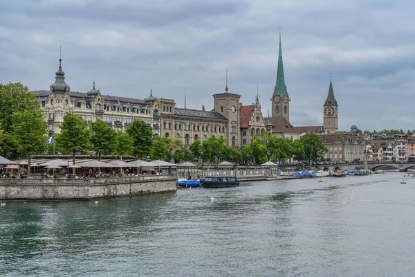Città Zurigo Svizzera Fiume Europeo — Foto Stock