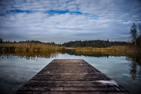 Jetty Osterseen Group Lakes Iffeldorf Bavaria Germany — Stock Photo, Image