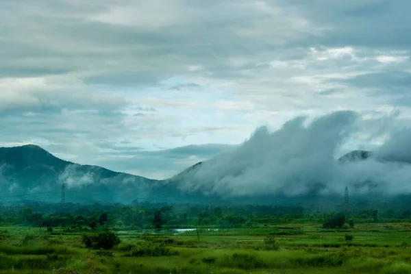 Eine Wunderschöne Berglandschaft Einem Bewölkten Tag Jhargram Westbengalen Indien — Stockfoto