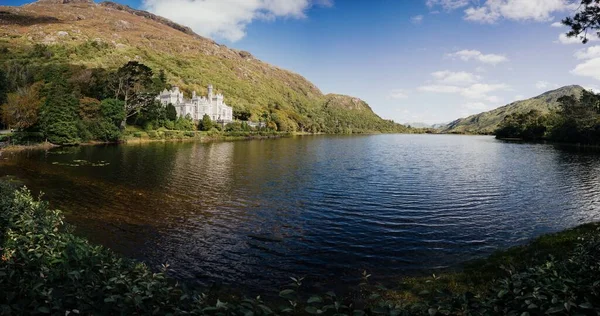 Opactwo Kylemore Regionie Galway Parku Narodowym Connemara Irlandia — Zdjęcie stockowe
