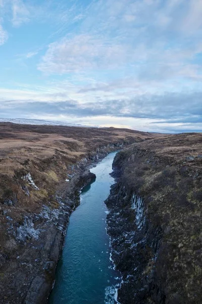 Vue Verticale Canyon Moira Islande — Photo