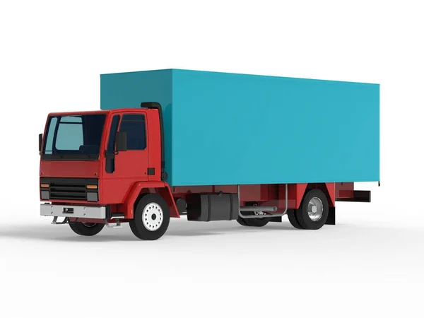Транспорт Фургона Вантажівка Ізольована Візуалізація Ілюстрація Білому Тлі — стокове фото