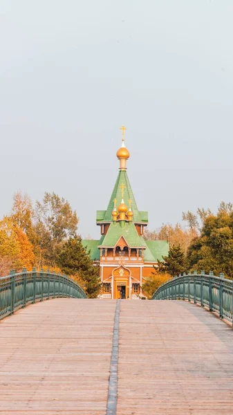 Vertical Shot Volga Manor Day Harbin China — Stock Photo, Image
