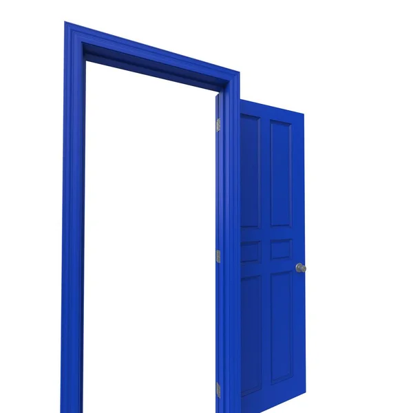 隔離された屋内ドアを開ける3Dイラストレンダリング — ストック写真