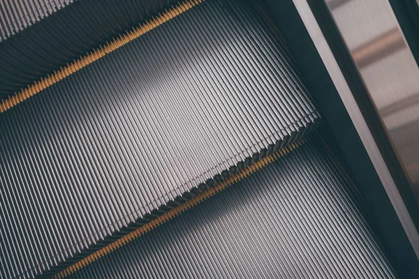 Вид Сверху Эскалатор Металлическую Лестницу — стоковое фото