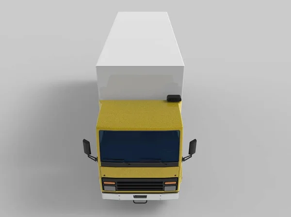 Lastbil Van Transport Isolerad Rendering Illustration Vit Bakgrund — Stockfoto