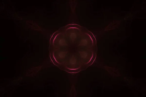 Ein Schwarzer Hintergrund Mit Fließenden Leuchtend Rosa Lichtern Und Kopierraum — Stockfoto