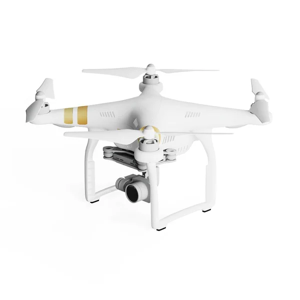 Rendering Illustration Camera Drone Isolated White Background — Stock Photo, Image
