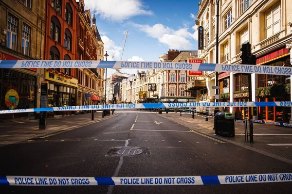 Leicester Meydanı Yakınlarında Bir Suç Mahalli — Stok fotoğraf