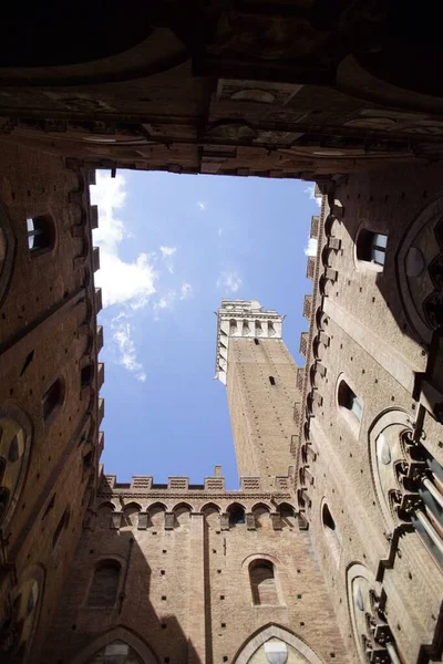 Историческая Архитектура Сиенны Италия — стоковое фото