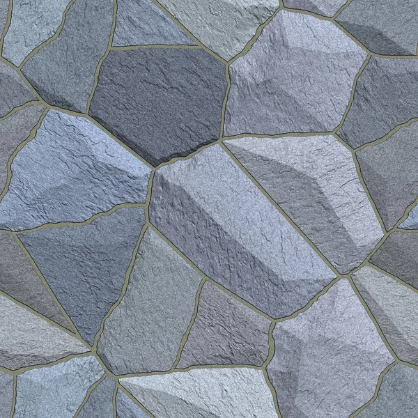 Tło Mozaiki Kamienna Ściana Tekstura Odcieniach Błękitu — Zdjęcie stockowe