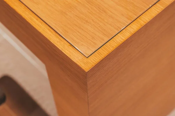 木製のテーブルの隅の詳細 — ストック写真