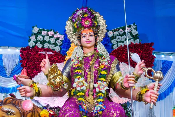 Ídolo Maa Durga Adorado Mandal Mumbai Para Navratri — Foto de Stock