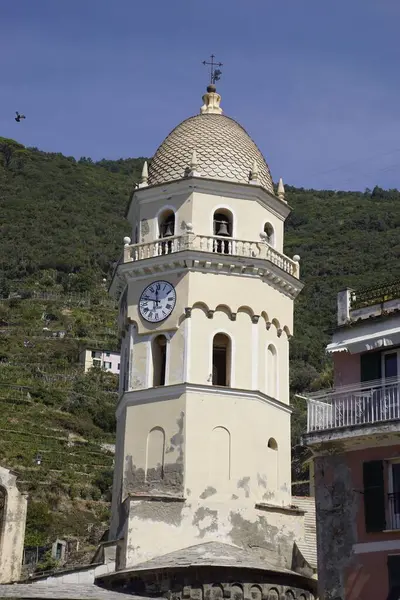 Tiro Vertical Torre Vernazza Cinque Terre Itália — Fotografia de Stock
