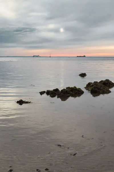 Helens Plajında Bir Manzara Wight Adası — Stok fotoğraf
