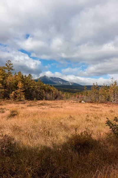 Vertikální Snímek Malebného Pohledu Pole Baxter Peak Pozadí Maine Spojené — Stock fotografie