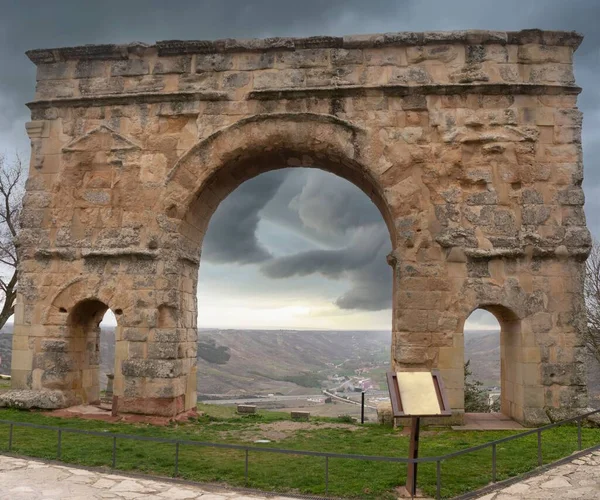 Den Antika Romerska Triumfbågen Medinaceli Soria Provinsen Castilla Leon Spanien — Stockfoto