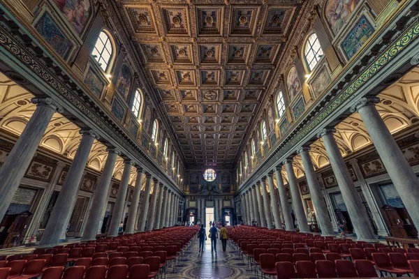 Красивый Снимок Интерьера Базилики Санта Мария Маджоре Риме Италия — стоковое фото