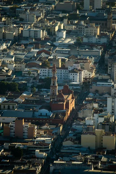 Eine Vertikale Luftaufnahme Des Stadtzentrums Von Salta Argentinien — Stockfoto