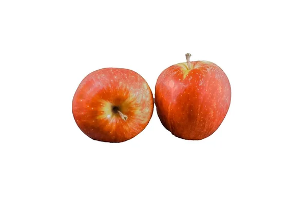 Beyaz Arka Plandaki Lezzetli Kırmızı Elmalar — Stok fotoğraf