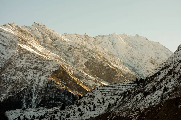 Panorama Vacker Utsikt Över Berget Ama Dablam Med Vacker Himmel — Stockfoto