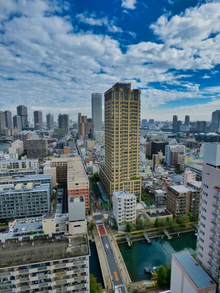 Kachidoki Tokyo Japonya Şehir Manzarasının Dikey Görüntüsü — Stok fotoğraf