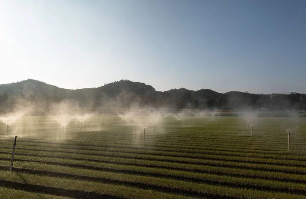 农田灌溉系统功能概况 — 图库照片