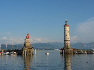 Göl kenarındaki Lindau şehrinde.