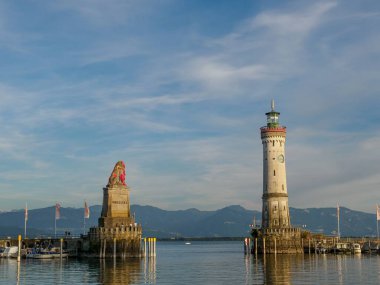 Lindau 'nun göl kenarındaki limanı.