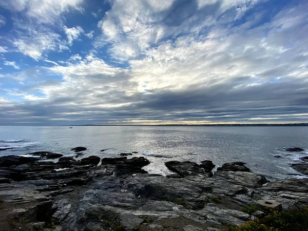 Jamestown Deniz Feneri Manzaralı Okyanus — Stok fotoğraf