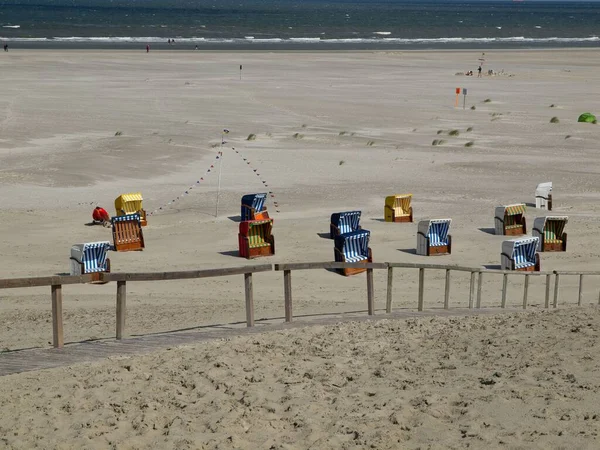 Island Juist German North Sea Its Sandy Beach Sunny Day — Stock Photo, Image