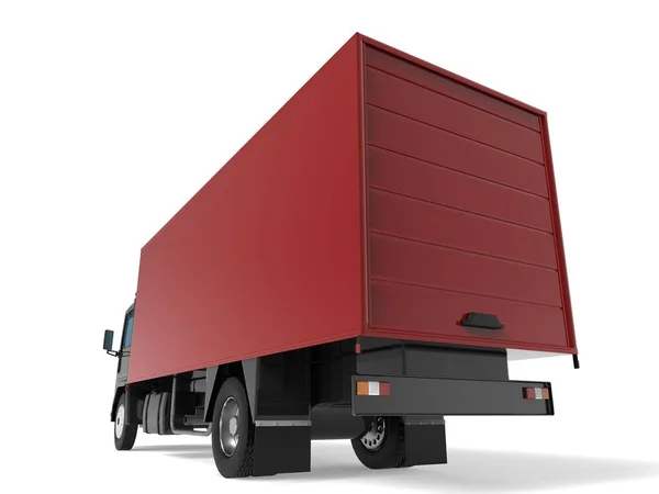 Camion Van Trasporto Isolato Rendering Illustrazione Uno Sfondo Bianco — Foto Stock