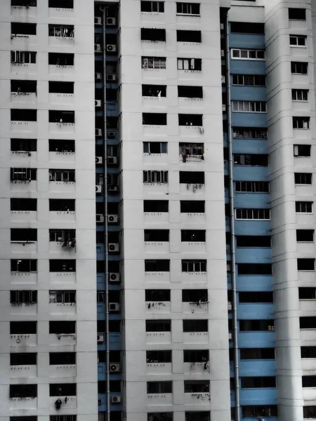 Närbild Vacker Bostadshus Fasad Chinatown Singapore — Stockfoto