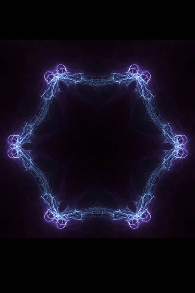 Вертикальный Черный Фон Ярко Фиолетовыми Потоками Света Копирования Пространства — стоковое фото