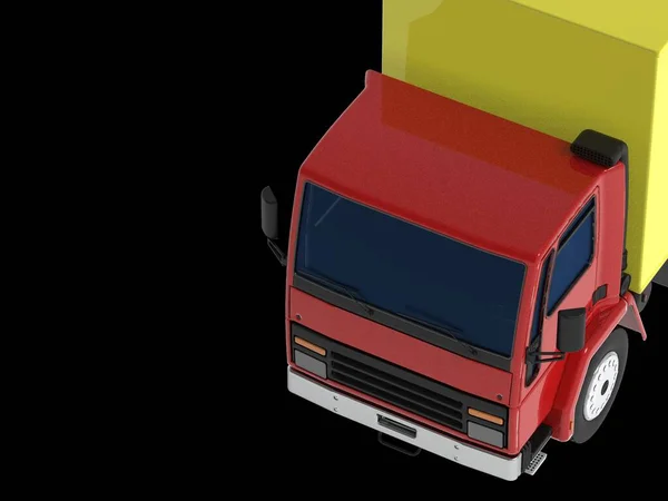 Lkw Transporter Transport Isolierte Darstellung Illustration Auf Weißem Hintergrund — Stockfoto