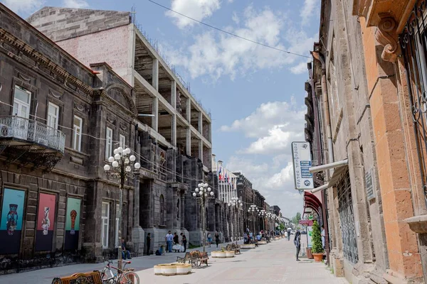 Les Belles Rues Ville Historique Gyumri Arménie — Photo