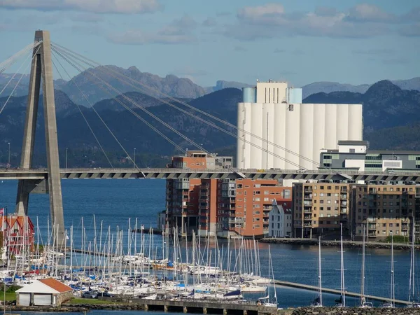 Eine Schöne Aufnahme Der Stavanger City Bridge Stavanger Norwegen — Stockfoto