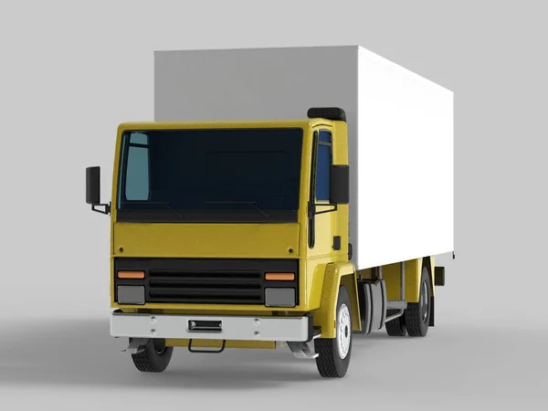 Lastbil Van Transport Isolerad Rendering Illustration Vit Bakgrund — Stockfoto
