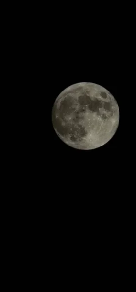 Een Verticaal Shot Van Volle Maan Donkere Zwarte Lucht — Stockfoto