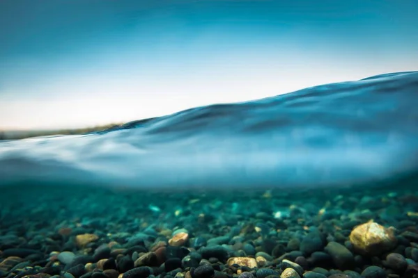 Closeup Rocks Blue Water — Stock Photo, Image