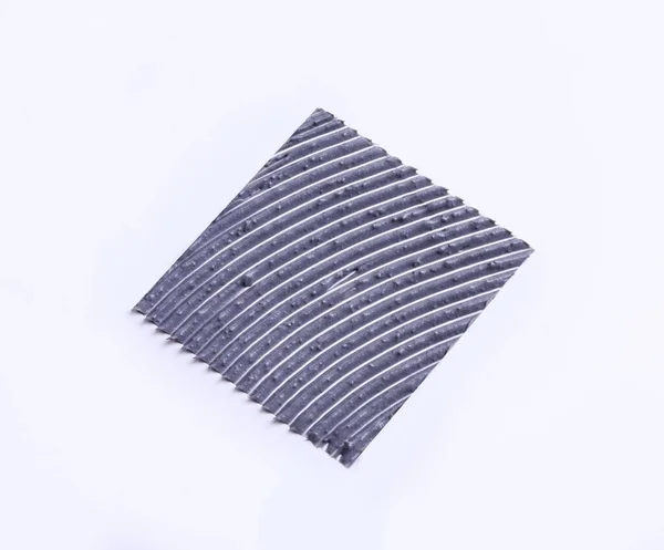 Uma Amostra Textura Barro Carvão Forma Quadrada Com Linhas Sobre — Fotografia de Stock