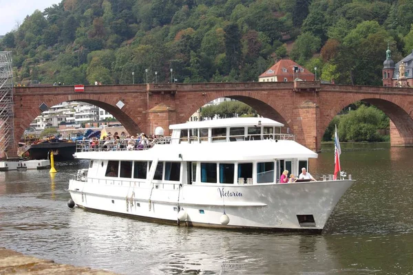 Ein Kreuzfahrtschiff Auf Dem Weg Nach Rheine Heidelberg — Stockfoto