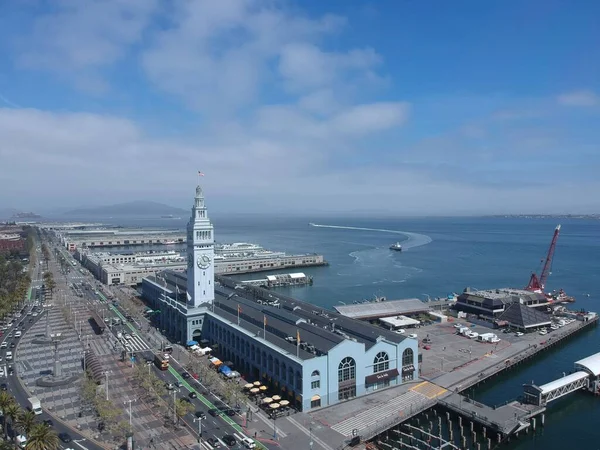 Een Luchtfoto Van Ferry Building Gelegen San Francisco — Stockfoto