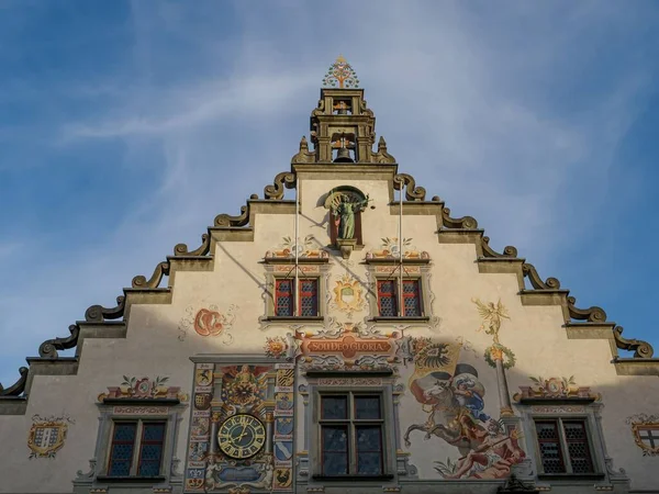 Lindau Şehir Merkezindeki Eski Belediye Binası Lindau Almanya Bavyera Eyaletinde — Stok fotoğraf