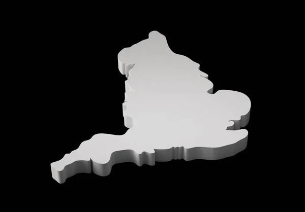 Eine Illustration Von England Karte Geographie Kartographie Und Topologie Schwarz — Stockfoto